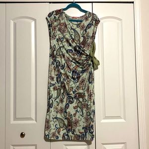 Mint floral maternity dress